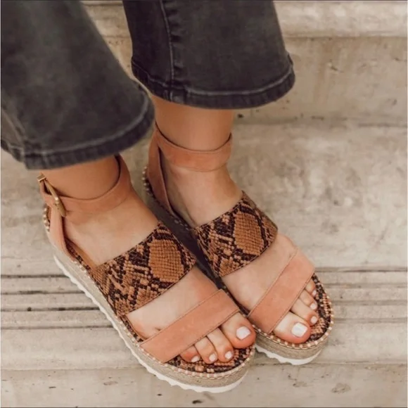 Crown Vintage Espadrille Wedge Sandals - Picture 2 of 13